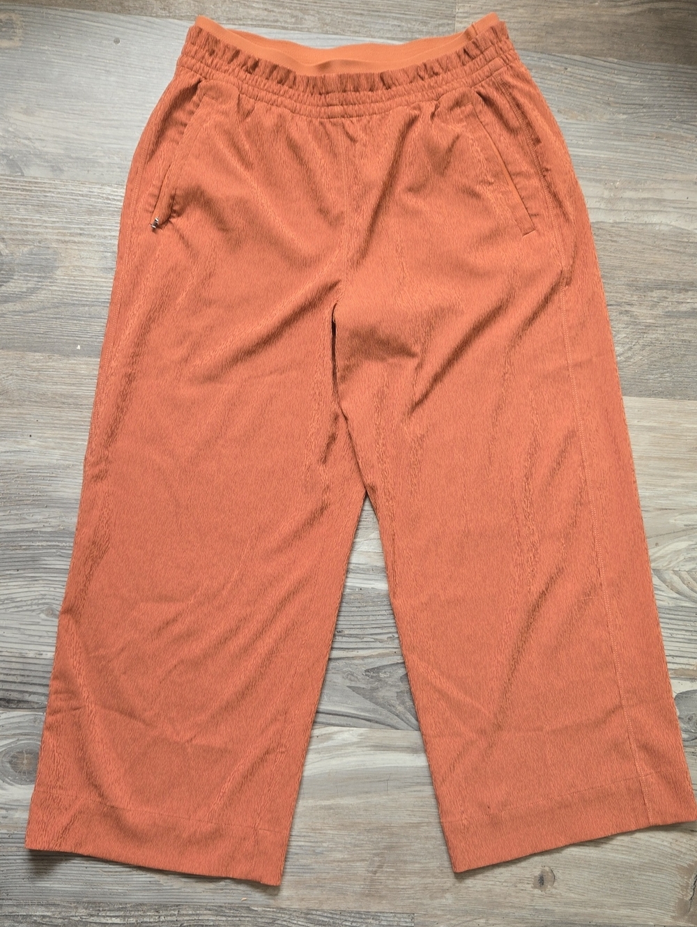 Athleta Textured stripe High-Waist Stretch Pants in Terracotta